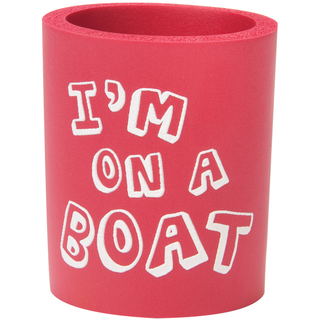 Can Cooler - I'm on a Boat - Red/White
