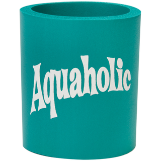Can Cooler - Aquaholic - Teal/White