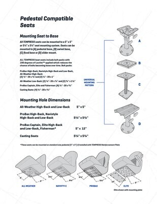 Helm Seat Reinforcement Mounting Plate - Black