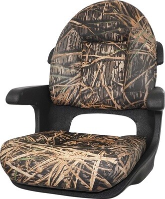 Elite Helm High-Back Boat Seat - Mossy Oak Shadow Grass - VINYL