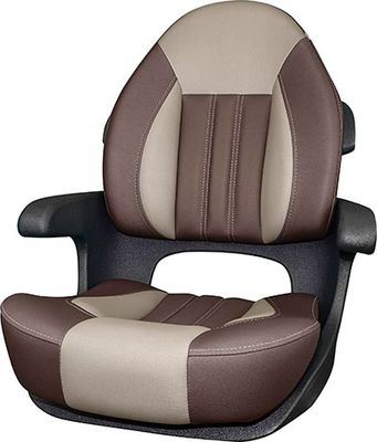 ProBax Captain&#39;s Boat Seat - Mocha/Taupe/Espresso