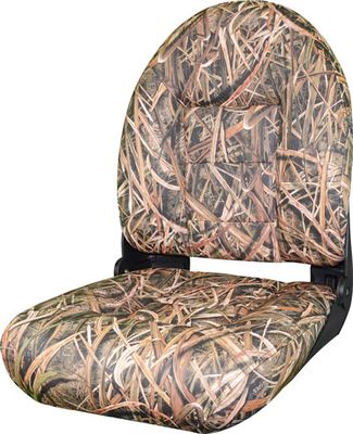 NaviStyle High-Back Camo Boat Seat - Mossy Oak Shadow Grass Blades - Vinyl