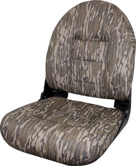 NaviStyle High-Back Camo Boat Seat - Mossy Oak Bottomlands - Vinyl