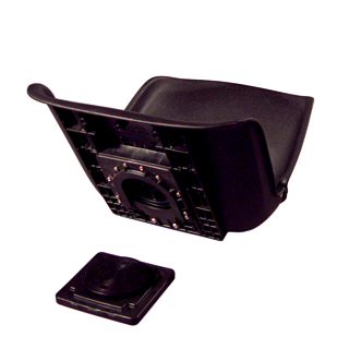 All-Weather Low-Back Seat Shell w/ Quick Disconnect Mount, All-Weather Low-Back Seat Shell w/ Quick Disconnect Mount: Black - 45135
