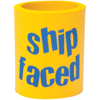Can Cooler - Shipfaced - Yellow/Blue