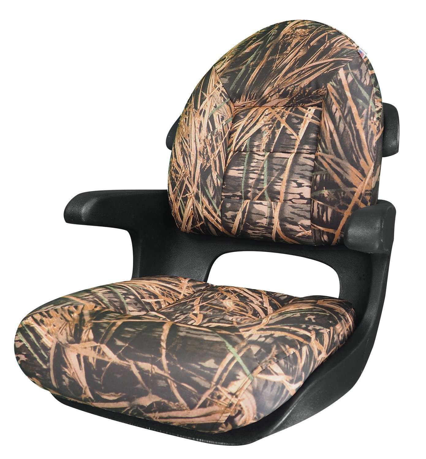 Low Back Boat Seat 4-Pack Camo Shadowgrass Fishing Boating Comfort 