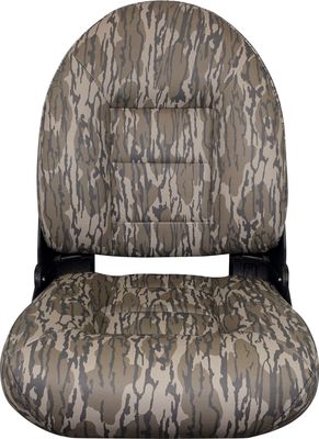 NaviStyle High-Back Camo Boat Seat - Mossy Oak Bottomlands - Vinyl