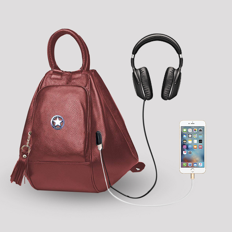 Deal Especial smart multiple use smart cherry bag with AUX &amp; USB charging extensions