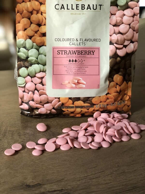 Шоколад зі смаком полуниці Callebaut, 1 кг.
