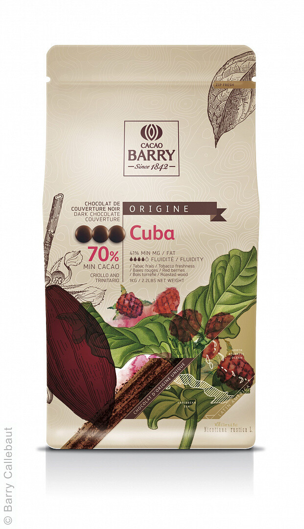 Екстра Чорний Шоколад CUBA 70%, 1 кг.