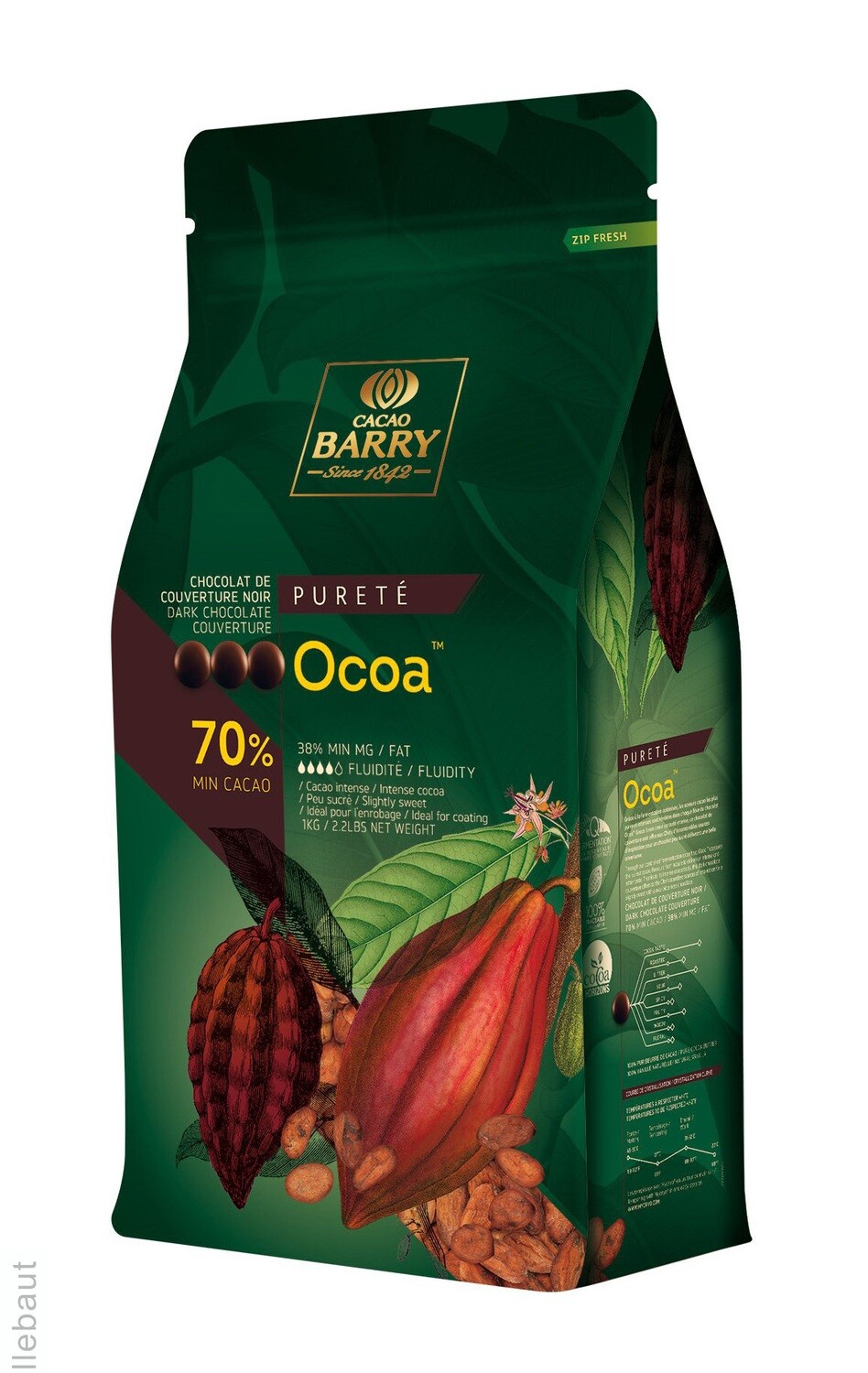 Екстра Чорний Шоколад OCOA™ 70%, 1 кг.