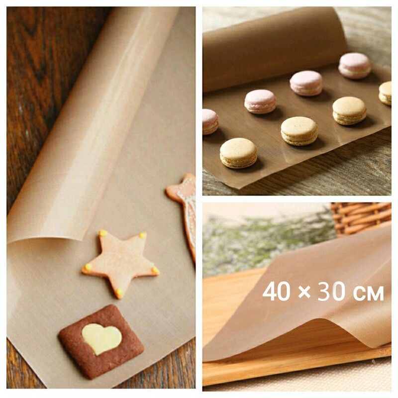 Тефлоновий килимок для випічки макарон 30х40см TeflonPet (Німеччина), 1 шт.