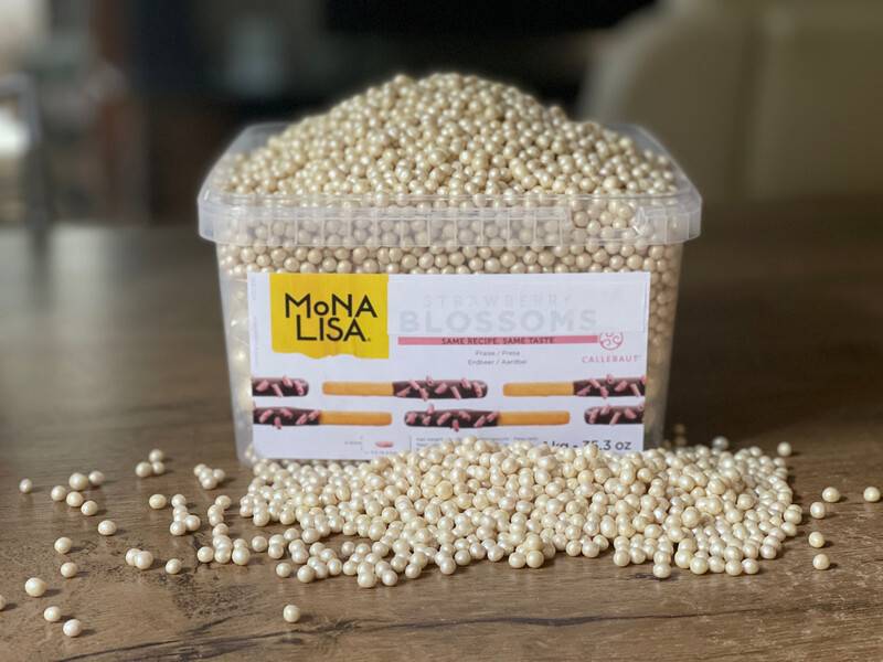 Декор з білого шоколаду Mini Lux Pearls White, 50 г.
