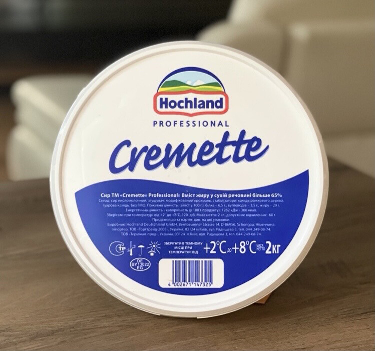 Сир Cremette , 10 кг.