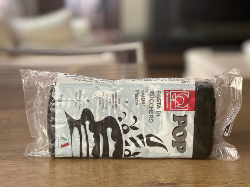 Мастика для моделювання POP Modecor чорна , 200 г.