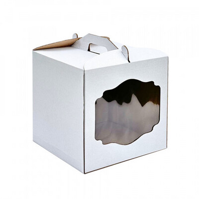 Коробка для торта з мікрогофри 25x25x20 см, 1 шт.