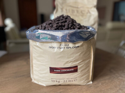 Чорний шоколад 55% lubeca IVORY COAST, 1 кг.