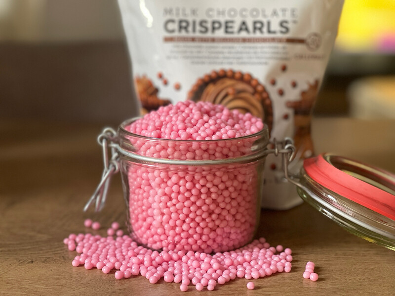 Декор з шоколаду Mini Lux Pearls Raspberry , 50 г.