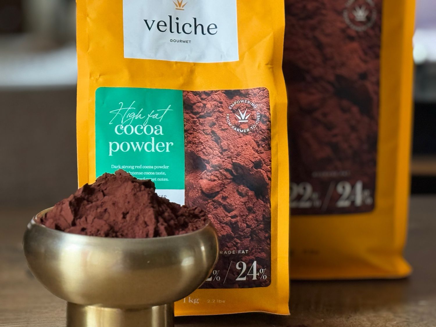 Какао-порошок алкалізований 22-24% Veliche Gourmet (Бельгія), 100 г.
