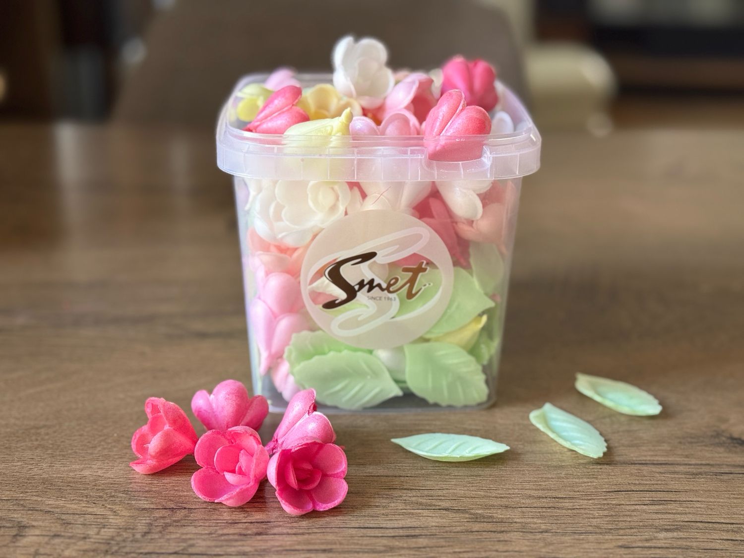 Квіти з вафельного паперу , Mini Pink , 5 шт.