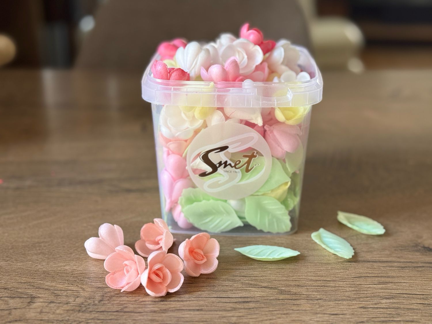 Квіти з вафельного паперу , Mini Peach, 5 шт.