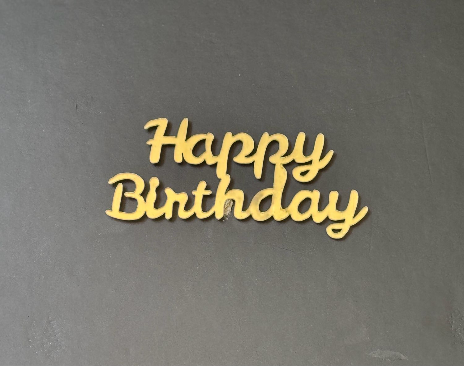 Топер «Happy birthday», 4х9 см, акрил, 1 шт.