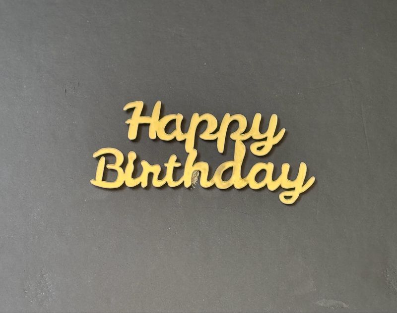 Топер «Happy birthday», 4х9 см, акрил, 1 шт.