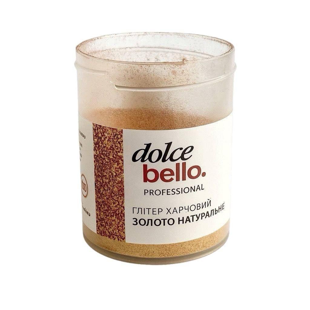 Глітер харчовий для декору Dolce Bello Золото натуральне , 5 г
