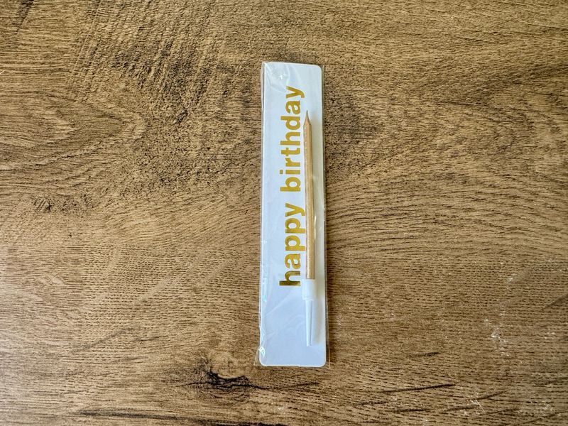 Свічка на бенто-торт НB золото натуральне 11см, 1 шт.