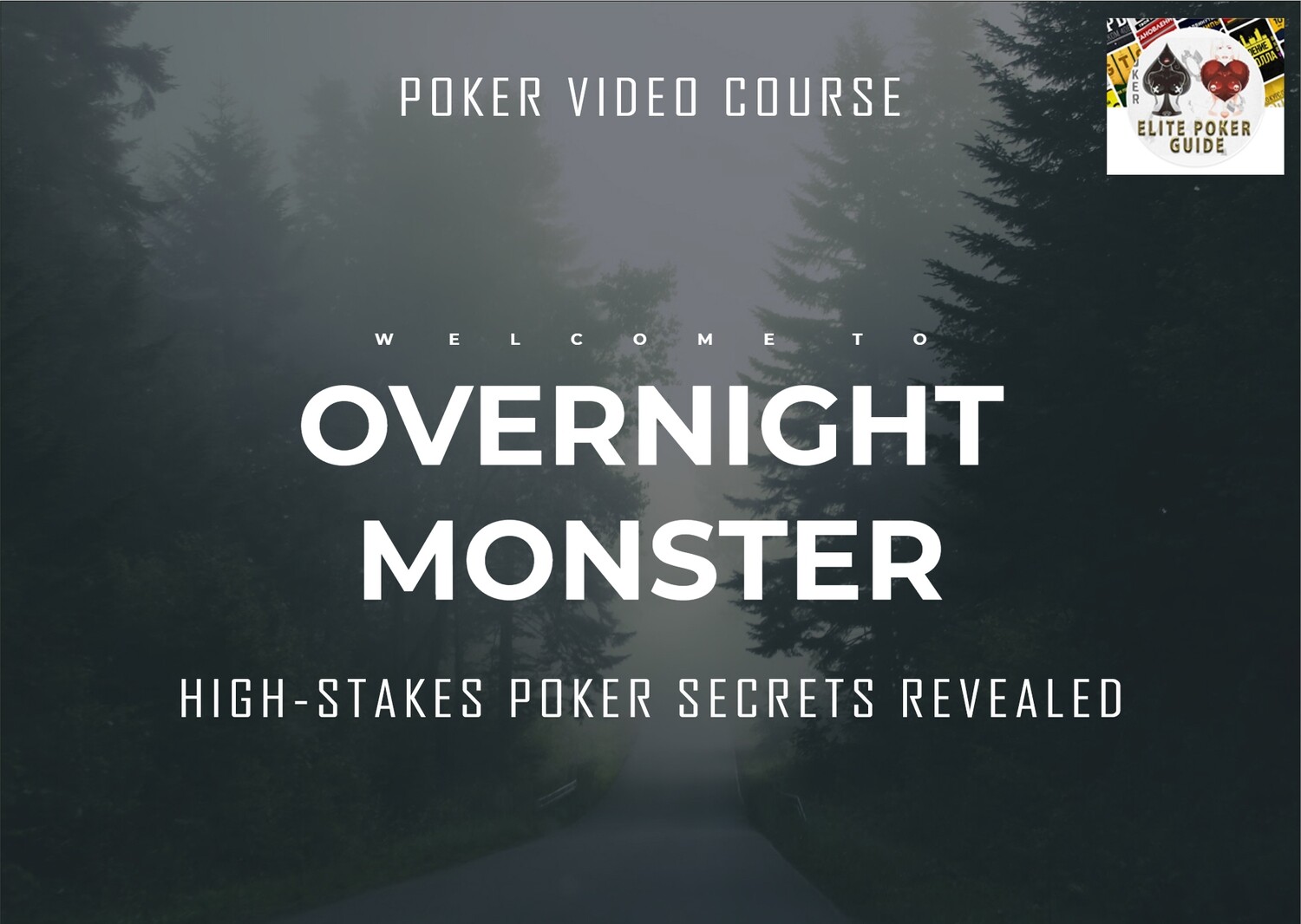 OVERNIGHT MONSTER:
HIGH-STAKES POKER SECRETS REVEALED - Poker Video Course!
