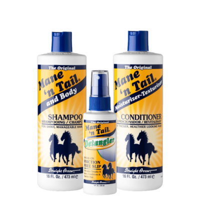 Mane 'n Tail Shampoo, Conditioner 473 mL + Free Detangler 120 mL