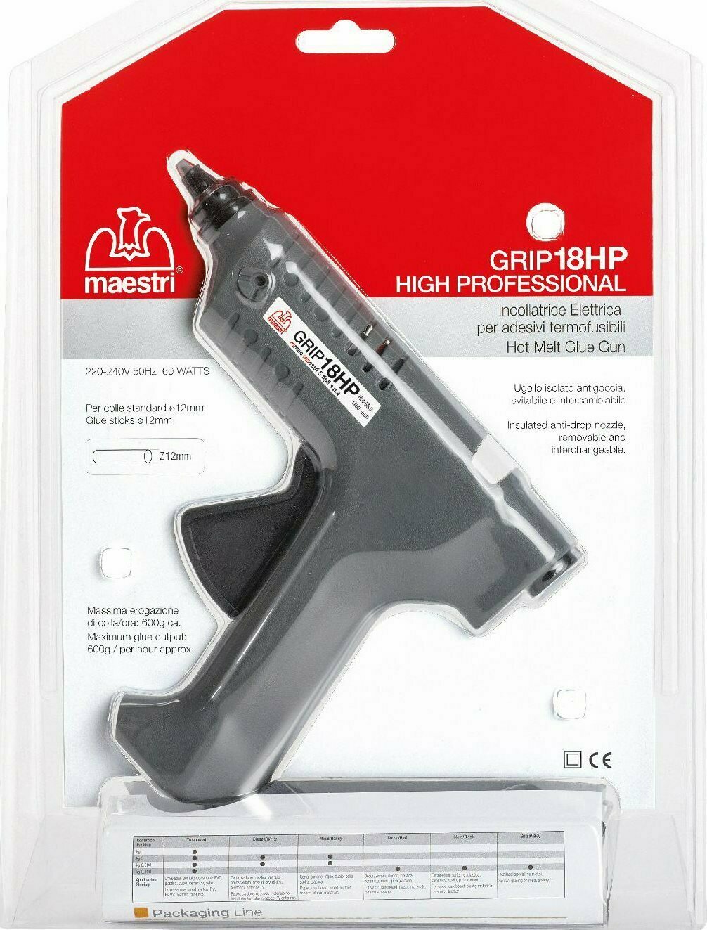 PISTOLA TERMO COLLA 60W MAESTRI