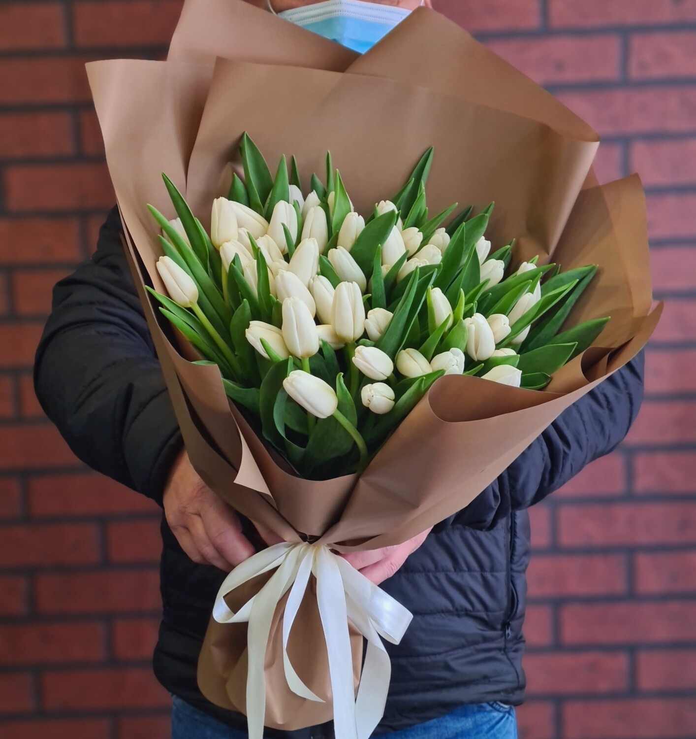 Букет белых тюльпанов Паночка