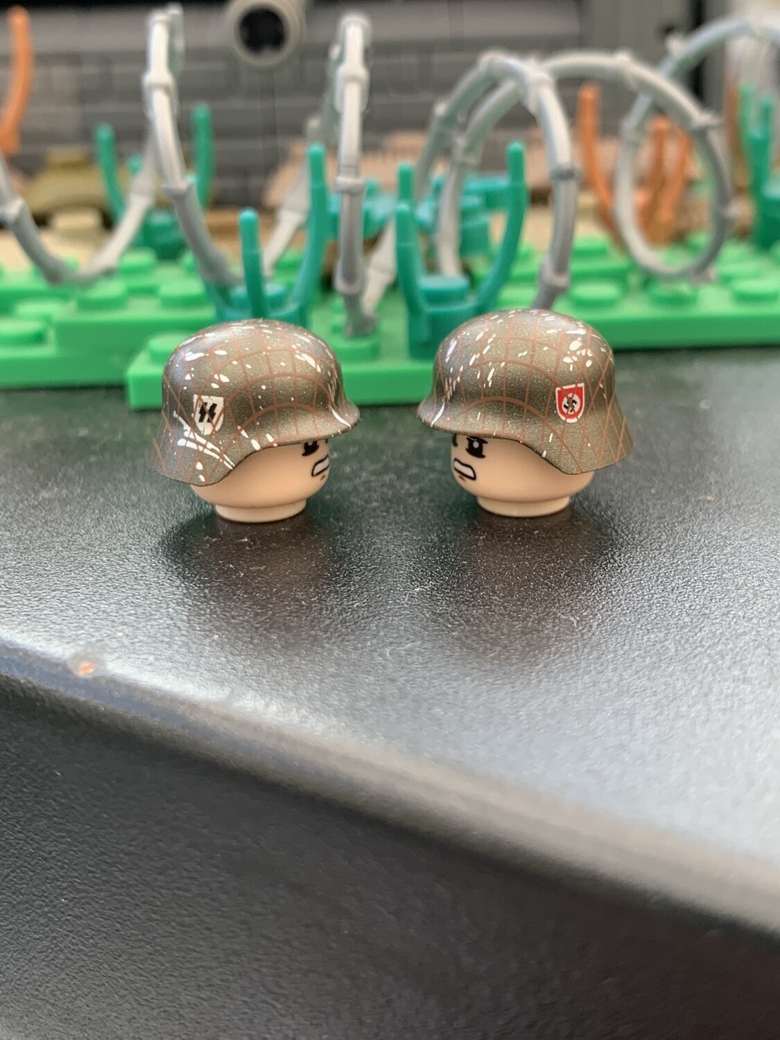 German Helmet Rain Effect Dark Green