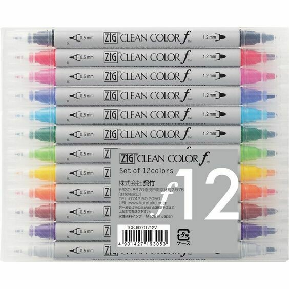 Zig Twin Tip Clean Color F- Set 12