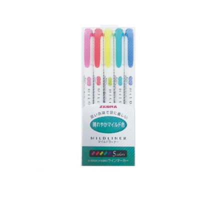 Zebra Mildliner- Green Pack 5