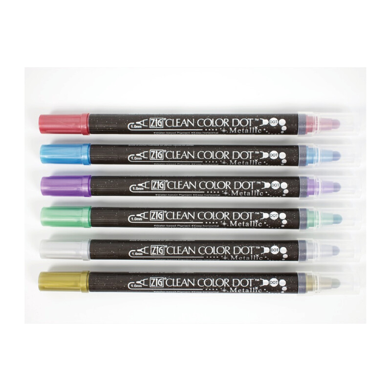 Zig Clean Color Dot Metallic - Set 6