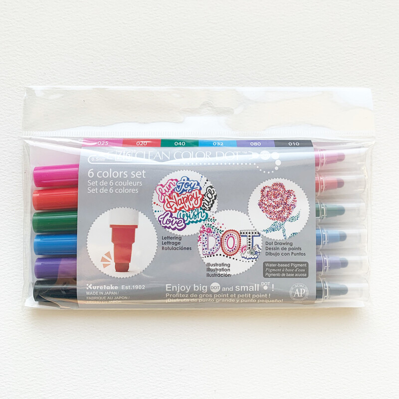 ZIG Clean color Dot- Set 6