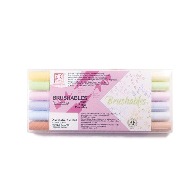 Zig Brushables Pastel- Set 6