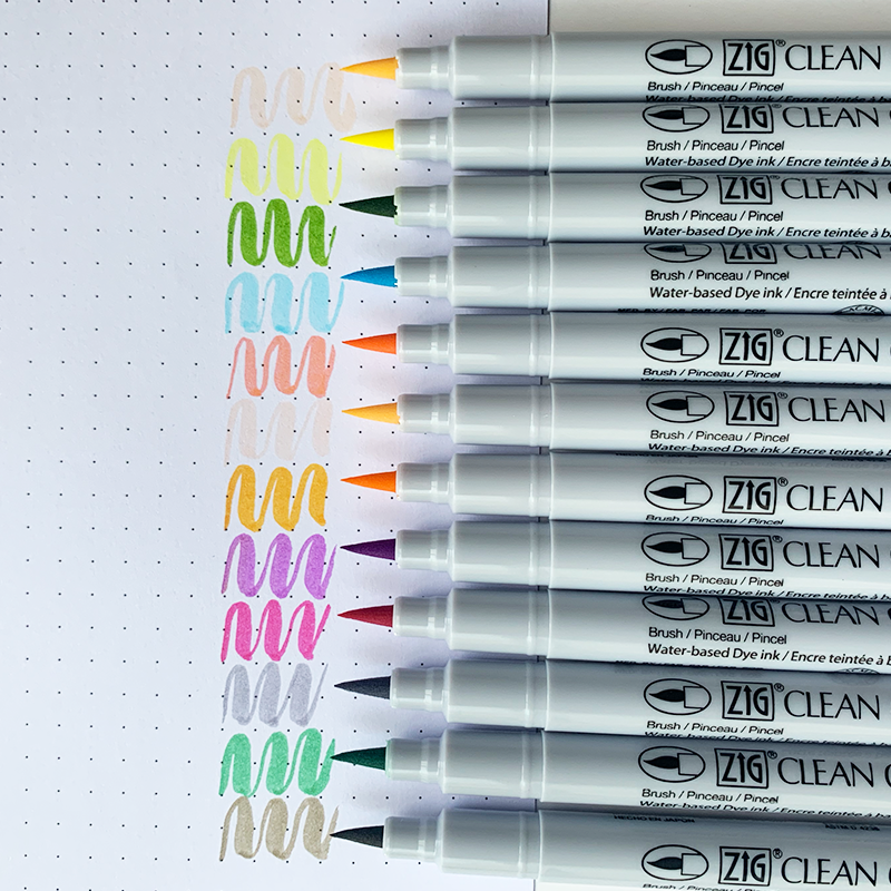 ZIG Clean ColorFB Set 12 Bright