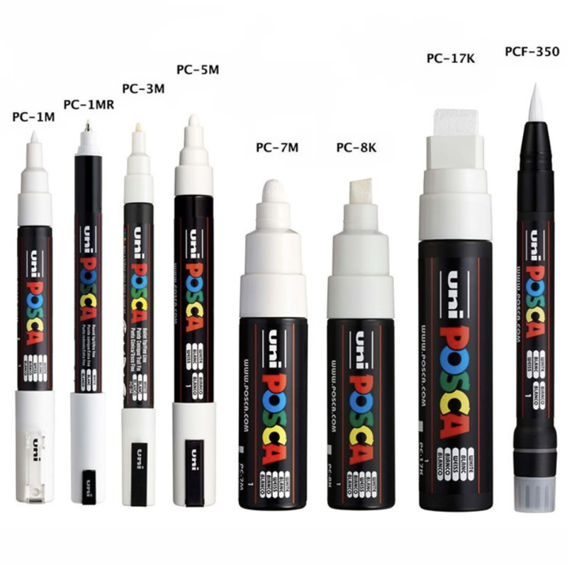 POSCA Blancos - Set de 8 distintas puntas