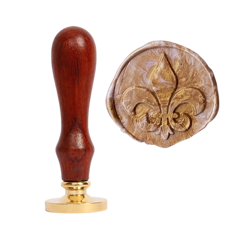 Sello metalico para lacre- Flor de lis