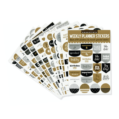 Black &amp; Gold- Planner Stickers