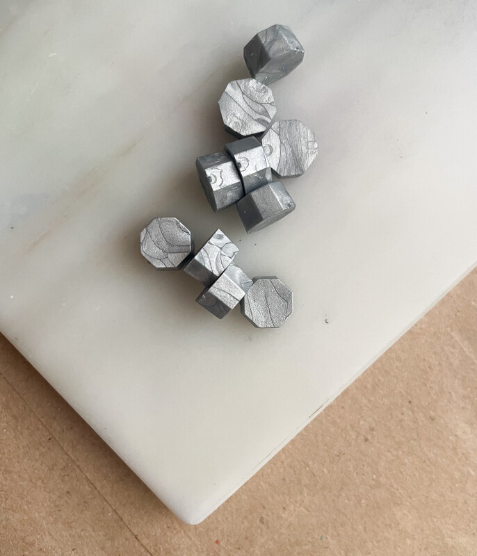 Pastillas de cera - Plateado