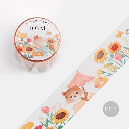 BGM Washi Tape - Sunflower Cat