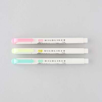 Zebra Mildliner- Fluorescent Pack 3