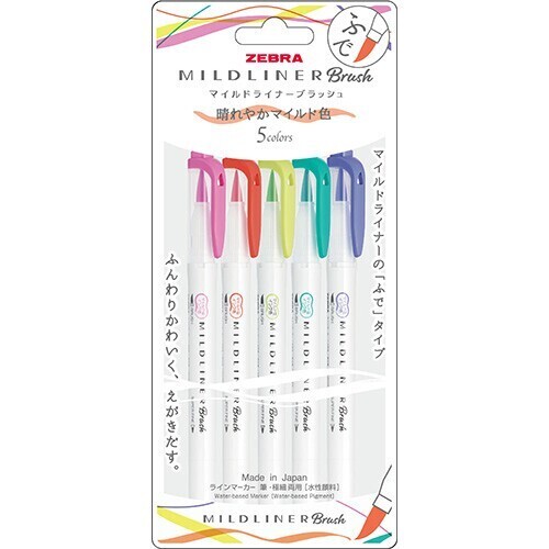 Zebra Mildliner Brush Refresh- Set de 5