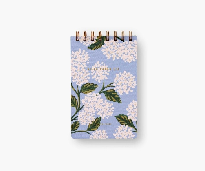 Top Spiral Notebook- Hydrangea