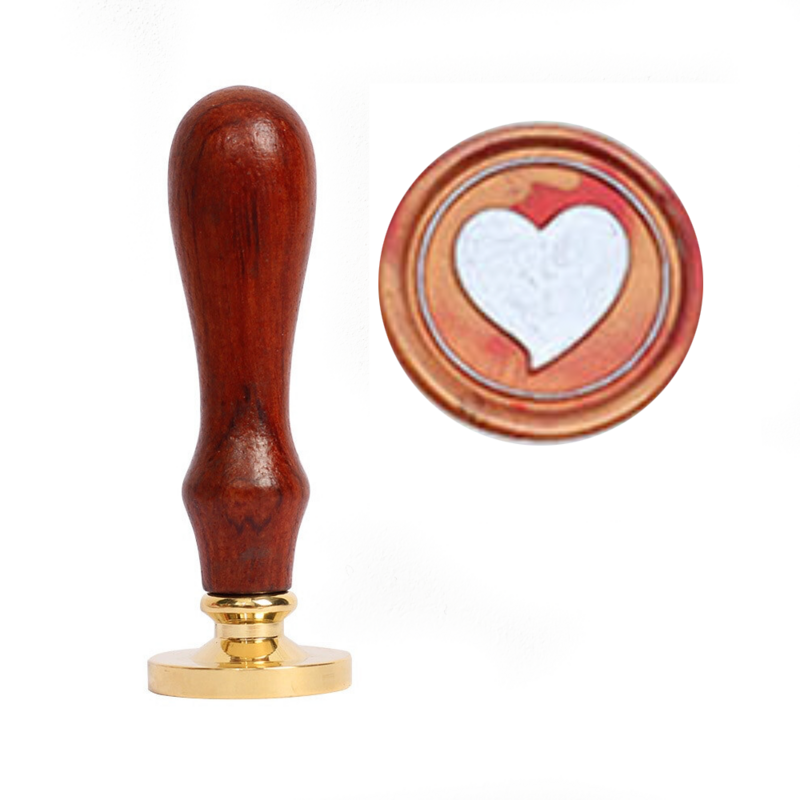Sello metalico para lacre - Corazon
