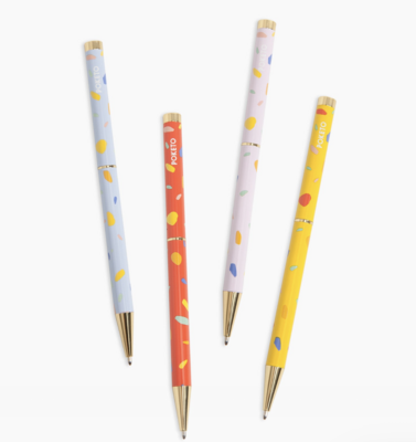 Pattern Twist Pen - Yellow